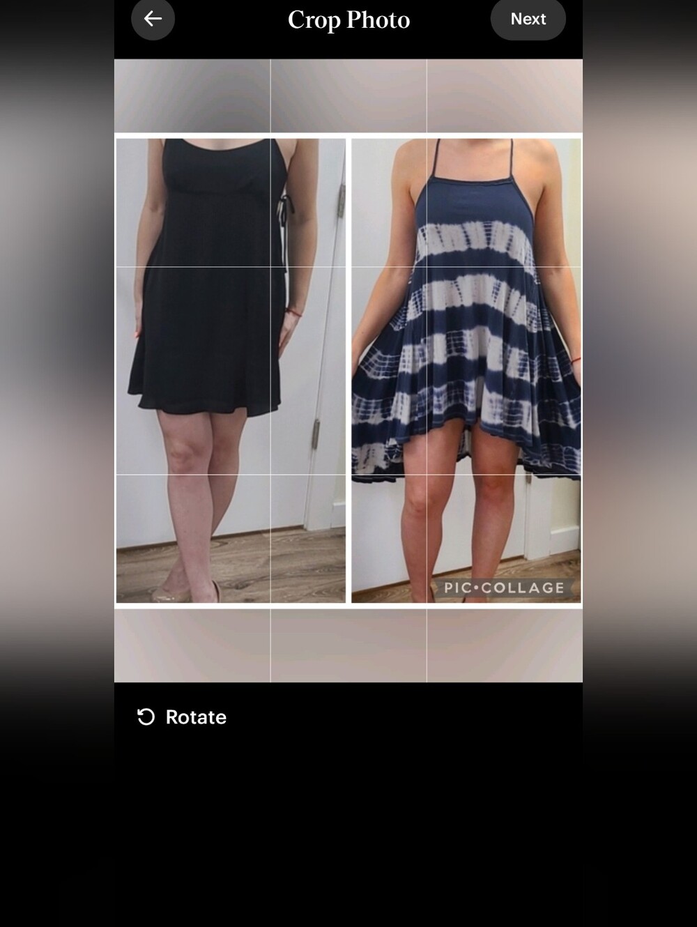 Free People Black & Navy Tie-Dye High-Low Sundress Duo